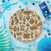 New Mexico Route 66 Party Mesa Pappteller (Party)