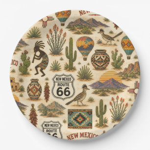 New Mexico Route 66 Party Mesa Pappteller