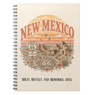 New Mexico Route 66 Reisejournal Erinnerungen Notizblock