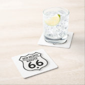 New Mexico Route 66 Retro White Shield Untersetzer (Vor Ort)