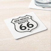 New Mexico Route 66 Retro White Shield Untersetzer (angewinkelt)