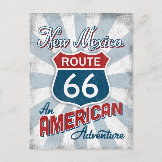 New Mexico Route 66 Vintages Amerika Postkarte (Vorderseite)