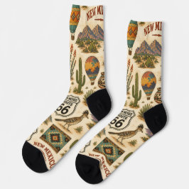 New Mexico Route 66 Wüstenstraßen-Trip Südwest-Kun Socken
