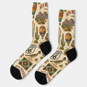 New Mexico Route 66 Wüstenstraßen-Trip Südwest-Kun Socken