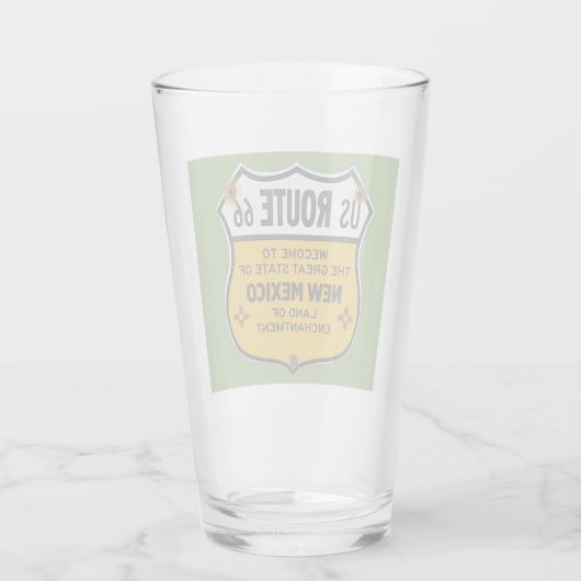 New Mexico Route USA 66 Pint Glass Glas (Rückseite)