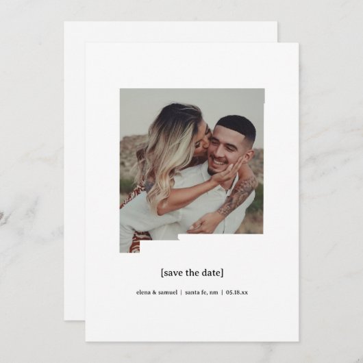 New Mexico Save the Date Fotokarte (Vorne/Hinten)