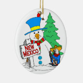 New Mexico Snowman Keramikornament (Rechts)