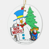 New Mexico Snowman Keramikornament (Links)