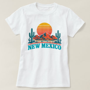 New Mexico Sonnenuntergang Kaktus Wüste Vintage T- T-Shirt
