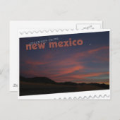 New Mexico Sonnenuntergang Postkarte (Vorne/Hinten)