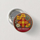 New Mexico Southwest State Erbe 🌵 Button (Vorne & Hinten)