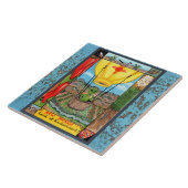 New Mexico Souvenir Alien Balloon Zia Tile Trivet Fliese (Seite)