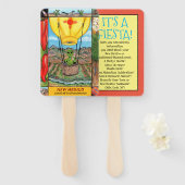 New Mexico Souvenir Alien Hot Air Ballon Fiesta Fächer (Vorne und Hinten)