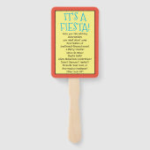 New Mexico Souvenir Alien Hot Air Ballon Fiesta Fächer (Rückseite)