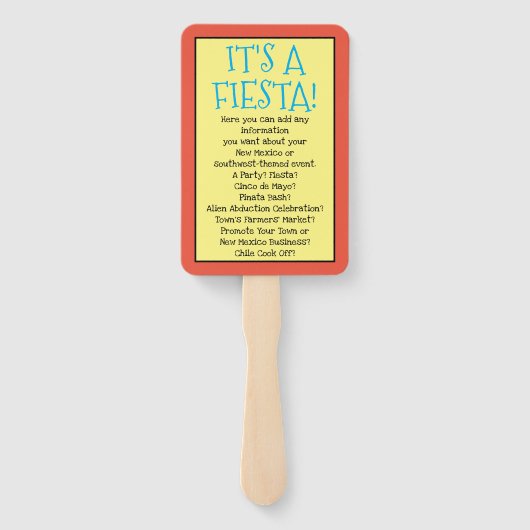 New Mexico Souvenir Alien Hot Air Ballon Fiesta Fächer (Rückseite)