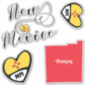 New Mexico Staat, Blatt Die Aufkleber schneiden (Vorderseite)