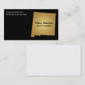 New Mexico Staat Business Card Metallisches Gold Visitenkarte (Vorne/Hinten)