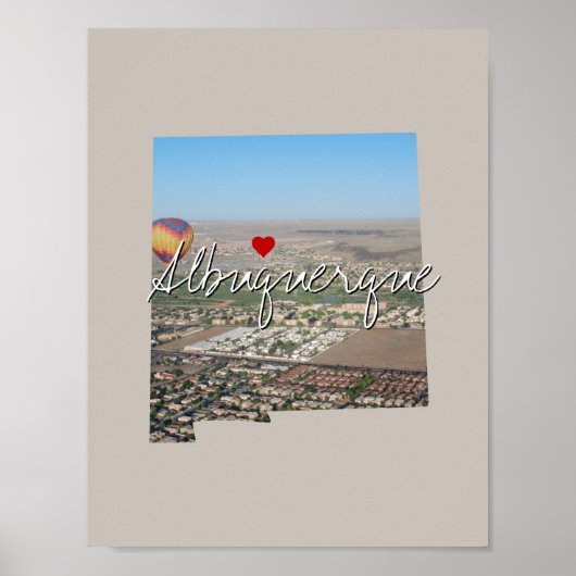 New Mexico Staat Foto einfügen und Ortsname Poster (Vorne)