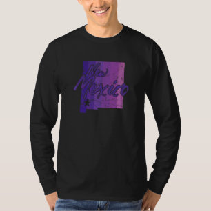 New Mexico Staat Kontur Map USA T-Shirt