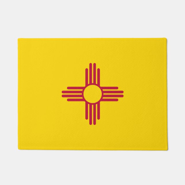New Mexico Staat & New Mexico Flag /USA Fußmatte (Vorderseite)