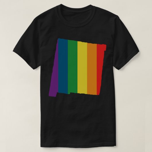 New Mexico Staat Rainbow T-Shirt (Design vorne)