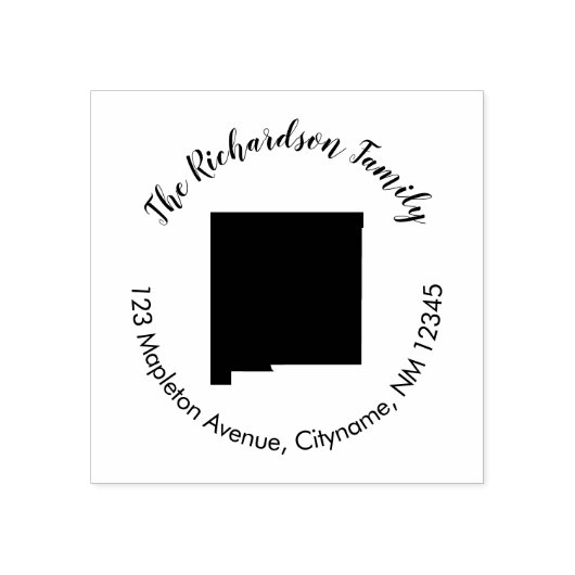 New Mexico Staat Rücksendeadresse Gummi Briefmarke Gummistempel (Prägung)