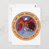 New Mexico Staat Siegel Postkarte (Vorne/Hinten)