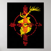 New Mexico State Flag Elch Jagd Zia Symbol Design Poster (Vorne)
