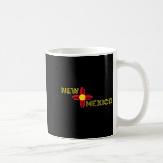 New Mexico State Flag Zia Sun Symbol Kaffeetasse (Rechts)
