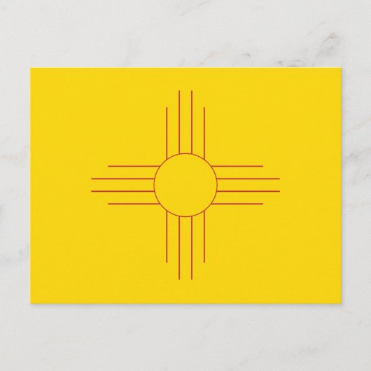 New Mexico State Flag Zia Sun Symbol Postkarte (Vorderseite)