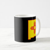 New Mexico State Flag Zia Symbol Flag New Mexico Kaffeetasse (VorderseiteRechts)