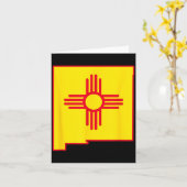 New Mexico State Flag Zia Symbol Flag New Mexico Karte (Gelbe Blume)