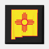 New Mexico State Flag Zia Symbol Flag New Mexico Magnet (Vorne)