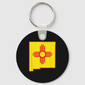 New Mexico State Flag Zia Symbol Flag New Mexico Schlüsselanhänger (Vorderseite)