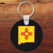 New Mexico State Flag Zia Symbol Flag New Mexico Schlüsselanhänger (Vorderseite)