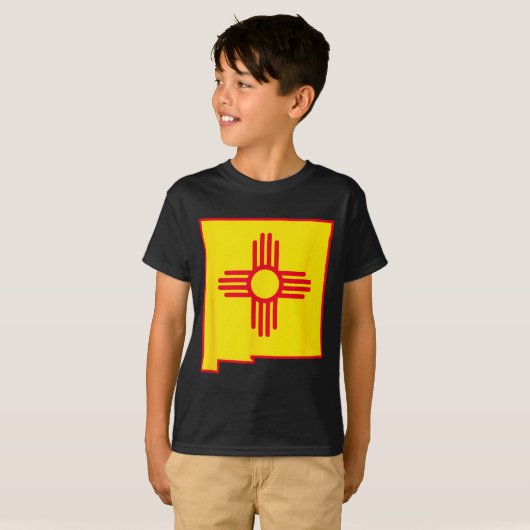 New Mexico State Flag Zia Symbol Flag New Mexico T-Shirt (Vorne ganz)