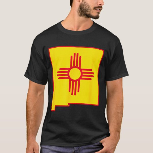 New Mexico State Flag Zia Symbol Flag New Mexico T-Shirt (Vorderseite)