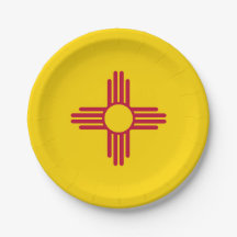 New Mexico State Flagge Zia Symbol Partei