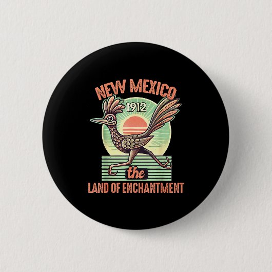 New Mexico State Land Of Enchantment Road Runner S Button (Vorderseite)