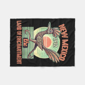 New Mexico State Land Of Enchantment Road Runner S Fleecedecke (Vorderseite (Horizontal))
