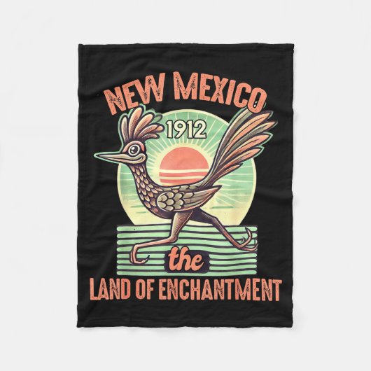 New Mexico State Land Of Enchantment Road Runner S Fleecedecke (Vorderseite)