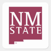 New Mexico State Quadratischer Aufkleber (Vorderseite)