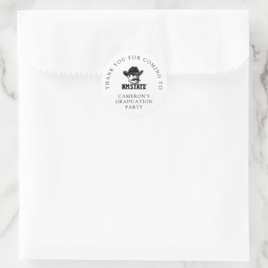New Mexico State University Abschluss 7 Runder Aufkleber (Tasche)