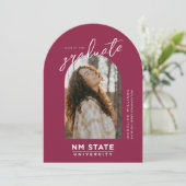 New Mexico State University Graduation Einladung (Stehend Vorderseite)