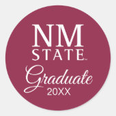 New Mexico State University Graduation Runder Aufkleber (Vorderseite)
