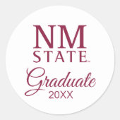 New Mexico State University Graduation Runder Aufkleber (Vorderseite)
