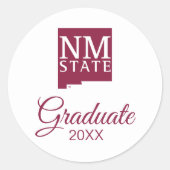 New Mexico State University Graduation Runder Aufkleber (Vorderseite)
