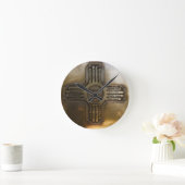 New Mexico State Zia Runde Wanduhr (Zuhause)