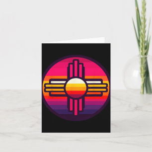 New Mexico State Zia Vintage Retro-modern Zia Symb Karte