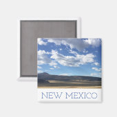 New Mexico strahlt blauen Himmel über den Bergen M Magnet (Vorderseite/Rückseite)